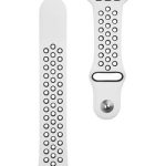Rihm Tactical Apple Watch 42/44/45mm Double Silicone Strap White Black