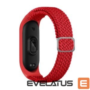 Rihm iLike  Mi Band 3/4/5/6 Braided Fabric Strap Red