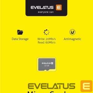 Mälukaardid Evelatus Universal Micro Card SD 32GB 3.0 EMC01 W:20mb/s; R:60mb/s 