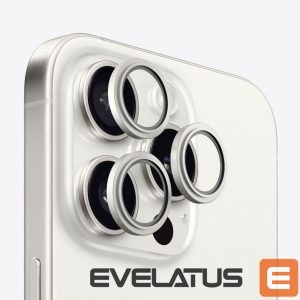 Kaitseklaasid Evelatus Apple iPhone 15 Pro / 15 Pro Max Camera Lens Protector Armor White Titanium 