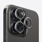 Kaitseklaasid Evelatus Apple iPhone 15 Pro / 15 Pro Max Camera Lens Protector Armor Black Titanium 