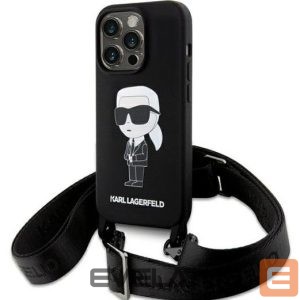 Tagakaaned Karl Lagerfeld Apple iPhone 15 Pro Max 6.7 hardcase Crossbody Silicone Ikonik Black
