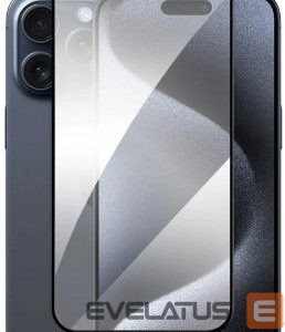 Kaitseklaasid Evelatus Apple iPhone 15 Pro Max 2.5D Full Cover Glass Anti-Static Light Black