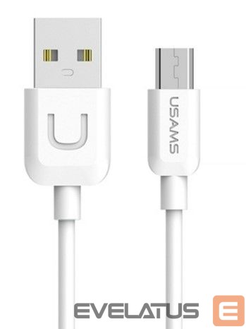Kaabel USAMS US-SJ098 U-Turn Durable TPE Universal Micro USB to USB Data & Fast 2A Charger Cable 1m White