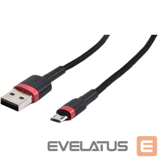 Kaabel Baseus CABLE MICROUSB TO USB 1M/RED/BLACK CAMKLF-B91