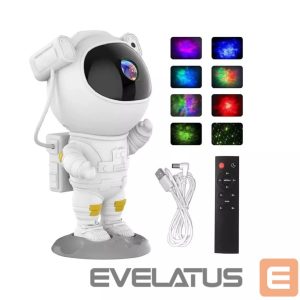 LED Projektor Elight  A1 Astronout 360 degree Rotate Head Star Sky & Nebula projector with Remote White