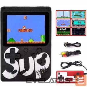 Mängukonsoolid GameBox  R2 8bit Portable Retro Game console with 400 games 3'' LCD with 1x Controler TV RCA cable Black