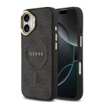 Tagakaaned Guess Apple iPhone 17 PU Leather 4G Gold Frame MagSafe Case Black