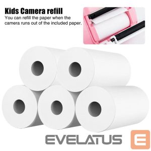 Teine toode HQ  Self-Adhesive Thermo Paper sticker x5 Rolls 57mm x 25mm for Kids Print Camera 