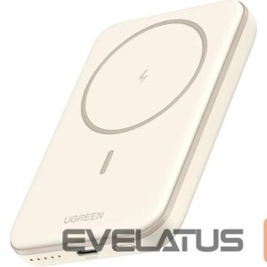 Juhtmeta laadija Ugreen  Magnetic Power Bank 5000mAh 25207 15W, Wireless, Beige Beige