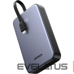 Väline aku Ugreen  Power Bank 20,000mAh 20W 45762 Built-in Cable Grey