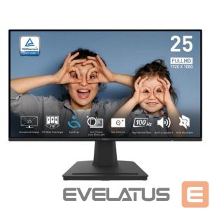 Monitorid MSI  LCD Monitor||PRO MP252|24.5"|Panel IPS|1920x1080|16:9|100Hz|Matte|1 ms|Speakers|Tilt|Colour Black|PROMP252 