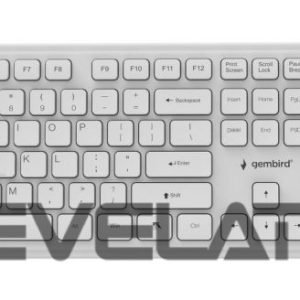 Arvuti klaviatuur Gembird  KEYBOARD +MOUSE WRL ENG/WH KBS-WPS-01-W 