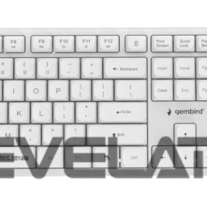 Arvuti klaviatuur Gembird  KEYBOARD +MOUSE WRL ENG/WHITE KBS-WMS-01-W 