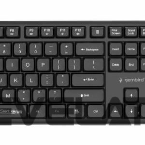 Arvuti klaviatuur Gembird  KEYBOARD +MOUSE WRL ENG/BLACK KBS-WMS-01 