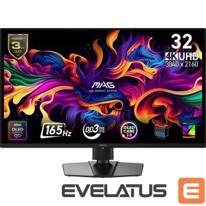 Monitorid MSI  Monitor||31.5 "|3840 x 2160 pixels|4K Ultra HD|Native aspect ratio 16:9|QD-OLED|Flat|MAG322UPQD-OLEDE16 