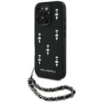 Muud kaubad Karl Lagerfeld  Karl Lagerfeld Saffiano Crystals w/Chain iPhone 16 Pro Max Case - Black 