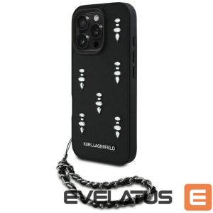 Muud kaubad Karl Lagerfeld  Karl Lagerfeld Saffiano Crystals w/Chain iPhone 16 Pro Max Case - Black 