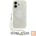Muud kaubad Guess  Guess IML Flowers Electro Pearl Strap MagSafe case for iPhone 17 - white 