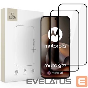 Muud kaubad Tech-Protect  Tech-Protect Glass Fit+ 2-Pack Tempered Glass for Motorola Moto G67 / G77 - Black 
