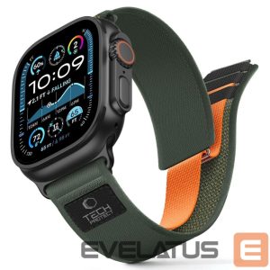 Muud kaubad Tech-Protect  Tech-Protect Nylon Elite Strap for Apple Watch 44/45/46/49 mm - Green/Orange 