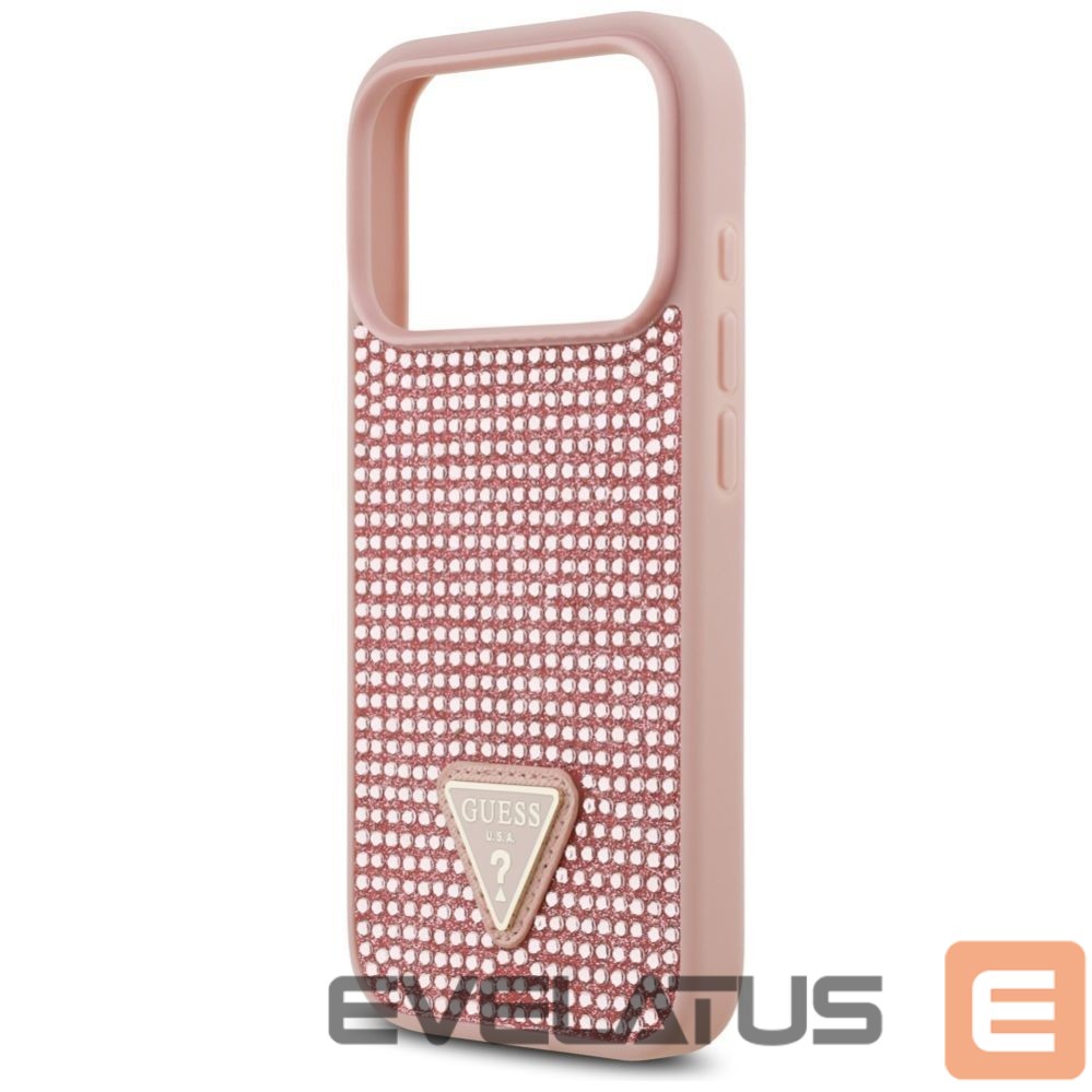 Muud kaubad Guess Guess Rhinestone Triangle Logo iPhone 17 Pro Case - Pink