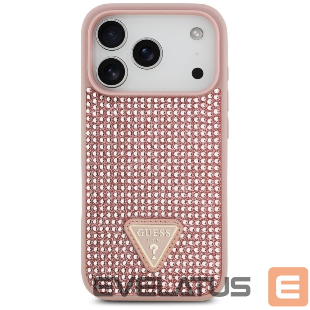 Muud kaubad Guess Guess Rhinestone Triangle Logo iPhone 17 Pro Case - Pink