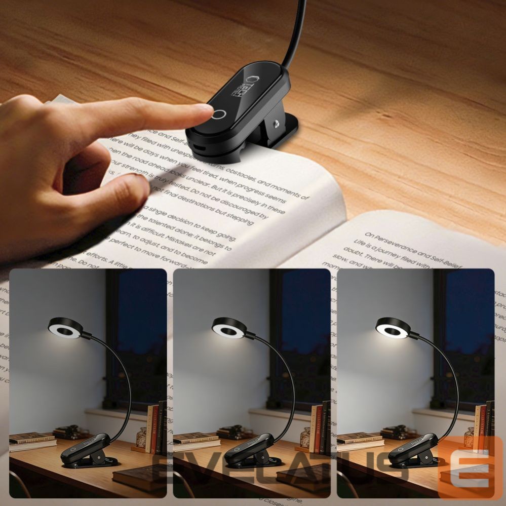 Muud kaubad Tech-Protect Tech-Protect LL100 Wireless Lamp with Clip + USB-A / USB-C Cable 30 cm - Black