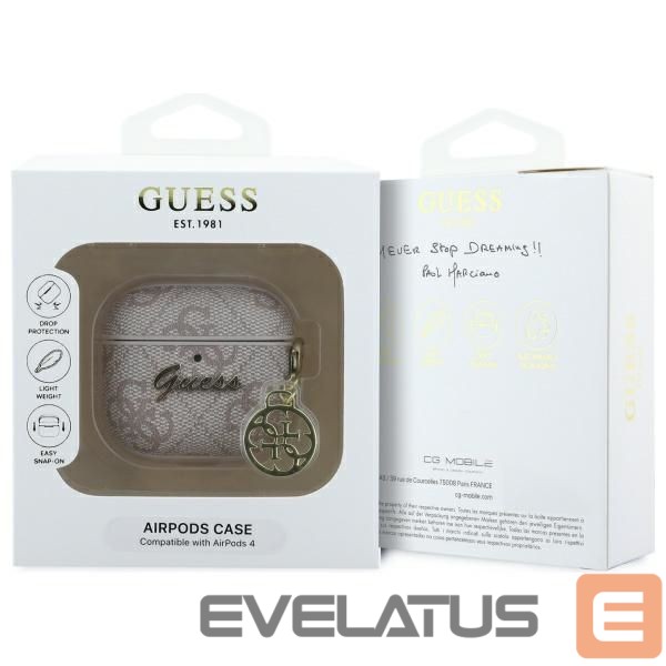 Muud kaubad Guess Guess GUA4G4GSMP AirPods 4 cover pink/pink 4G Charm Collection