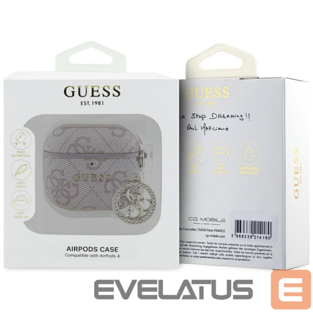 Muud kaubad Guess Guess 4G Strass Charm Case for AirPods 4 - Pink
