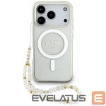 Muud kaubad Guess  Guess IML Glitter Pearl Strap MagSafe Case for iPhone 17 Pro - Transparent 