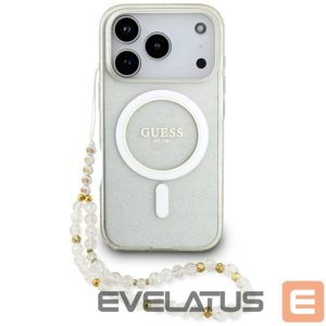 Muud kaubad Guess  Guess IML Glitter Pearl Strap MagSafe Case for iPhone 17 Pro - Transparent 