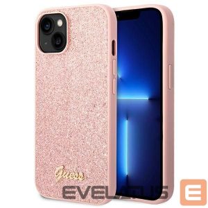 Tagakaaned Guess  Guess GUHCP14MHGGSHP iPhone 14 Plus 6,7" różowy/pink hard case Glitter Script 