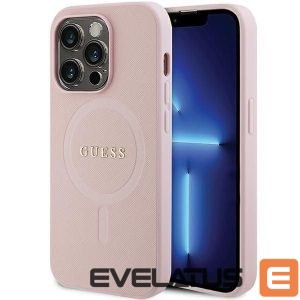 Tagakaaned Guess  Guess GUHMP14LPSAHMCP case for iPhone 14 Pro - pink Saffiano MagSafe 