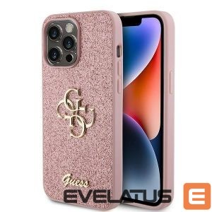 Tagakaaned Guess  Guess GUHCP15LHG4SGP iPhone 15 Pro 6.1" pink/pink hardcase Glitter Script Big 4G 