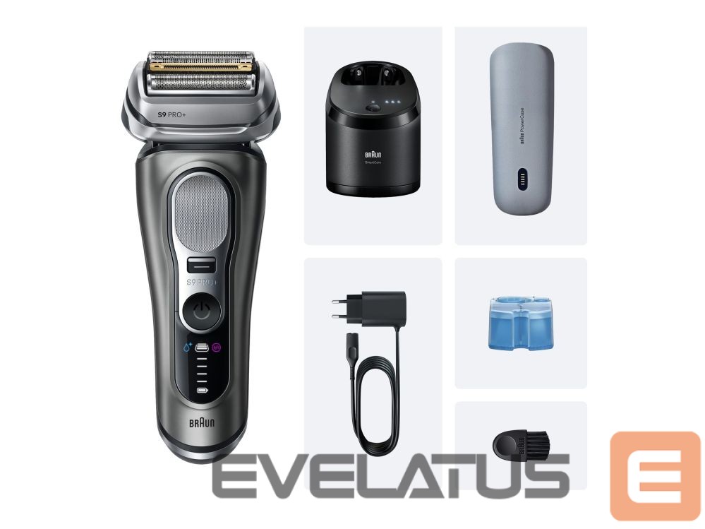 Raseerijad Braun Shaver | Series 9 Pro+ 9675cc | Operating time (max) 60 min | Wet & Dry | Lithium Ion | Grey