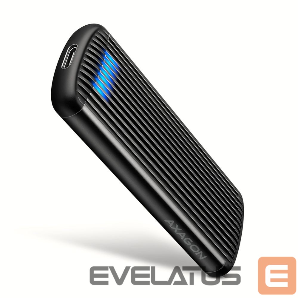 Kõvaketta korpus Axagon USB-C 10Gbps M.2 NVMe SSD Enclosure, Screwless, RIBBED Aluminum | EEM2-SC