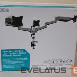Teleri kinnitus Digitus  SALE OUT.  Triple monitor mount, 3x 27", 3x 6 kg |  Desk Mount | Triple Monitor Gas Spring Mount DA-90363 | Adjustable Height, Tilt, Swivel | 15-27 " | Maximum weight (capacity) 3x6 kg | DAMAGED PACKAGING | Silver 