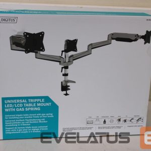 Teleri kinnitus Digitus  SALE OUT.  Triple monitor mount, 3x 27", 3x 6 kg |  Desk Mount | Triple Monitor Gas Spring Mount DA-90363 | Adjustable Height, Tilt, Swivel | 15-27 " | Maximum weight (capacity) 3x6 kg | DAMAGED PACKAGING | Silver 