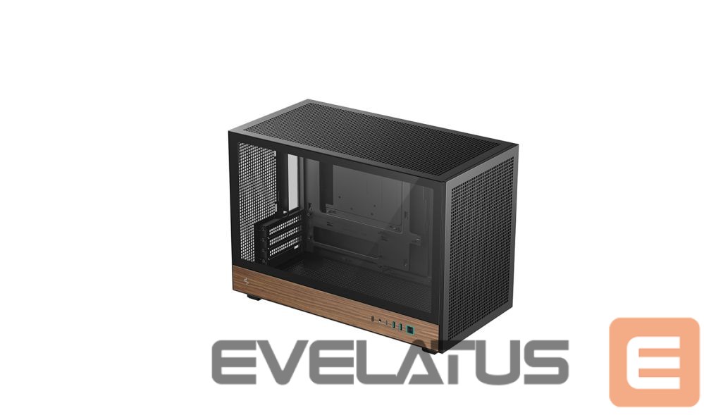 Arvuti korpus Deepcool Case | CH260 Wood | Black | Micro Tower