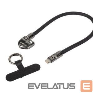 Kaabel Lanberg  USB-C M/M Lanyard/Keychain Cable, 0.3 m, 240 W | CA-CMCM-10LN-0003-BK 