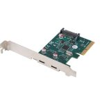 Üleminek Lanberg  PCI-Express X1 Card to 2X USB-C 3.2 GEN 2X1 Low profile | PCE-UC3-002 