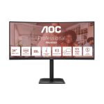 Monitorid AOC  CU34E4CV | 34 " | VA | 21:9 | 120 Hz | 4 ms | 3440 x 1440 pixels | HDMI ports quantity 2 | Black 