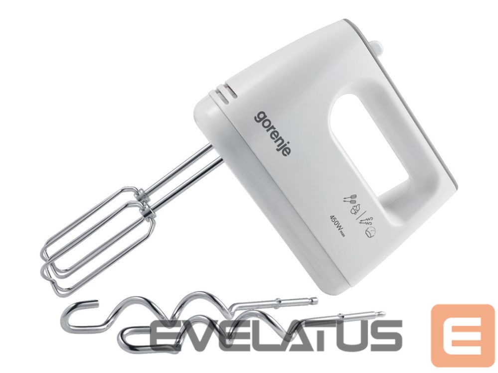 Mikserid ja blenderid GORENJE | Mixer | M420CW | Hand Mixer | 450 W | Number of speeds 5 | Turbo mode | White
