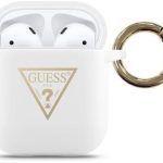 Korpus kõrvaklappidele Guess Apple AirPods Triangle Silicone Case White