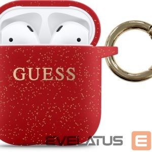 Korpus kõrvaklappidele Guess  Airpods Pro Glitter Silicone Case Red