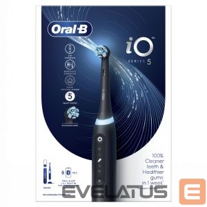 Hambahari Oral-B  Electric Toothbrush iO5 Rechargeable, For adults, Number of brush heads included 1, Matt Black, Number of teeth brushing modes 5 