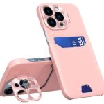 Tagakaaned iLike Apple iPhone 14 Pro Leather Stand Case Card Wallet Cover with Stand Pink