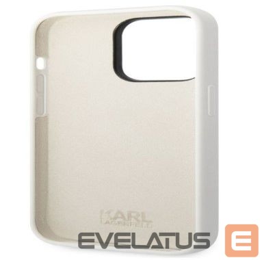 Tagakaaned Karl Lagerfeld Apple iPhone 14 Pro Liquid Silicone Choupette NFT Case White
