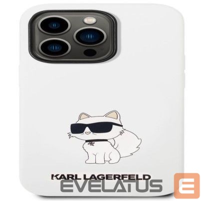 Tagakaaned Karl Lagerfeld Apple iPhone 14 Pro Liquid Silicone Choupette NFT Case White